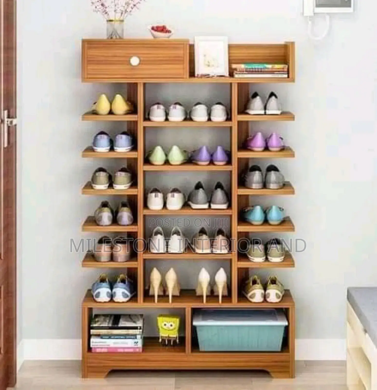 Balanced Shoe Rack and Top Storage