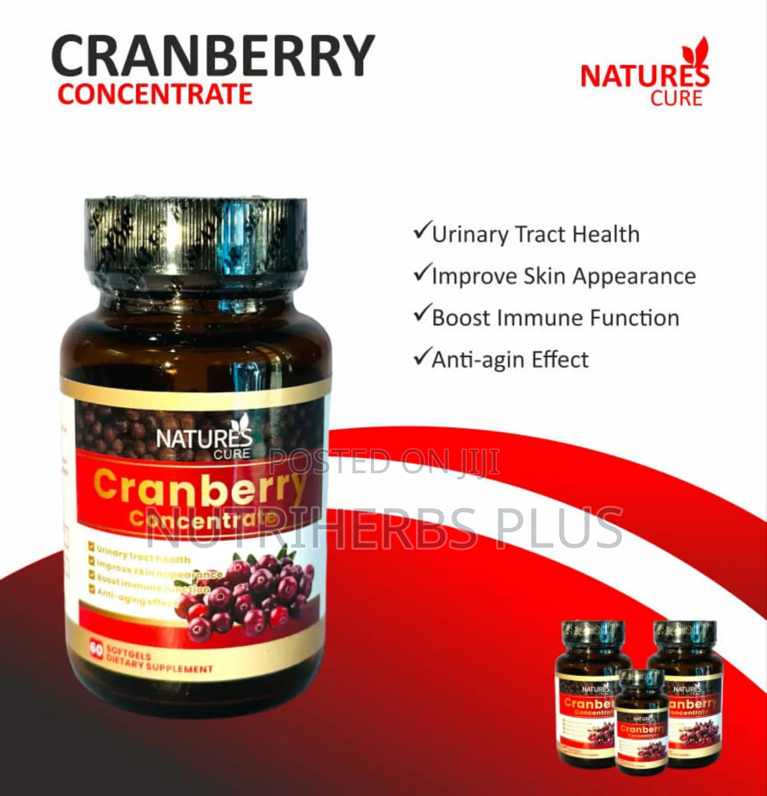 Nature's Cure Cranberry Concentrate: Cleanse Urinary Tract