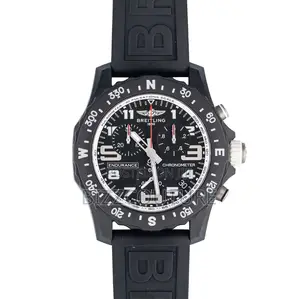 Original BREITLING Endurance Chronograph Black Rubber Watch