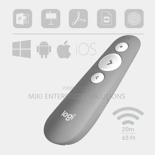 Log Wireless Presenter R500 Mid Grey