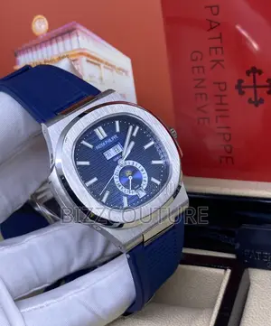 Original PATEK PHILIPPE Chronograph Blue Rubber Strap Watch