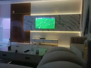 Extra Length Tv Wall Panel With Wall Units and Console
