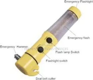 Flashing Light Beacon Torch Seat Belt Cutter