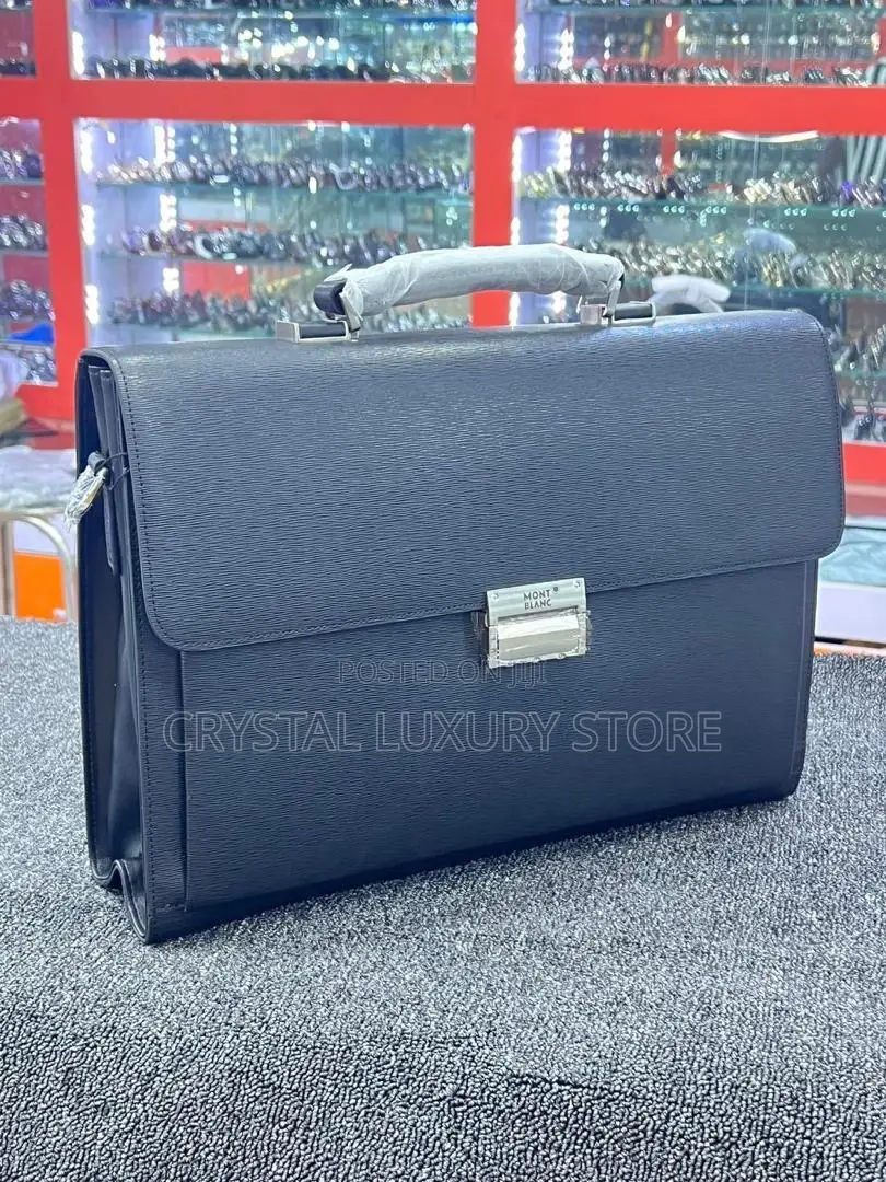 Mont Blanc Original Quality Luxury Leather Laptop Bag