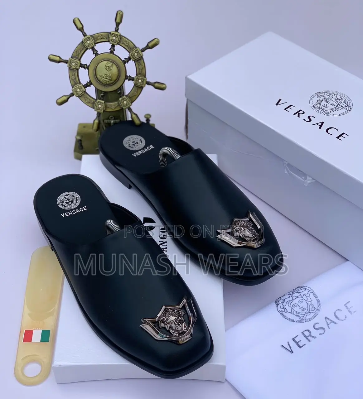 Versace Leather Half Shoe