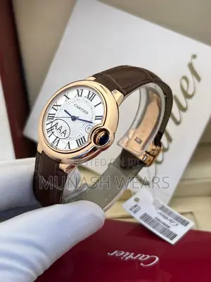 Luxury Cartier Leather Wristwatch