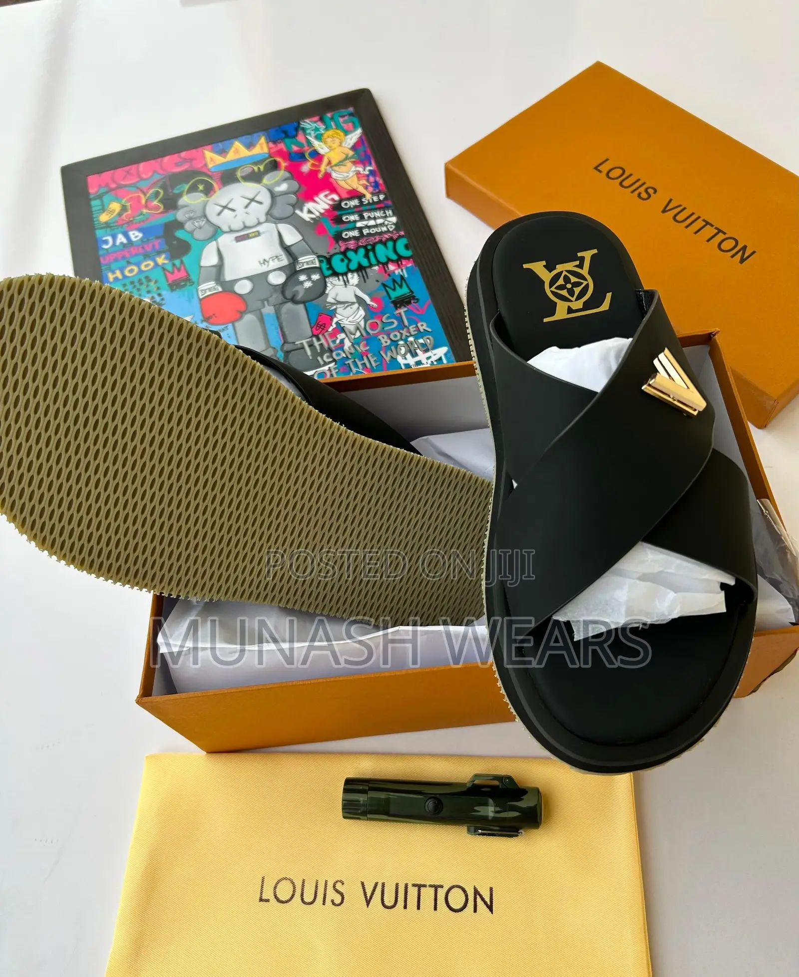 Louis Vuitton Leather Slipers