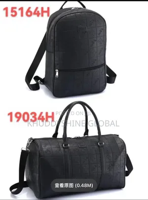 Designer Plain Pattern Duffle Bag and Backpack