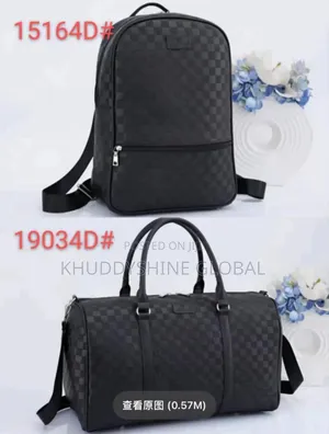 Designer Plain Pattern Duffle Bag and Backpack