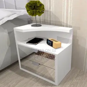 Photo - Bedside Table Nightstand With Drawer Cabinet