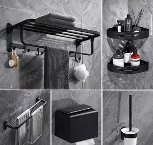 5 in 1 Bathroom Accessories Black