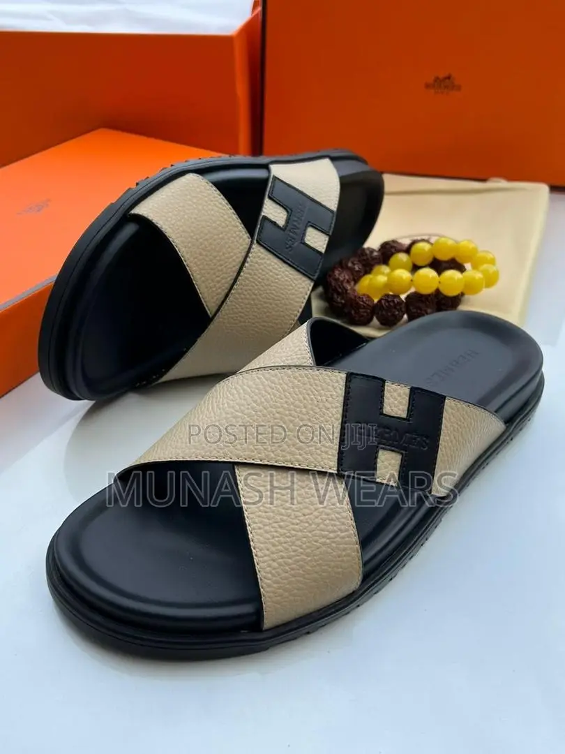 Hermes Leather Slipers