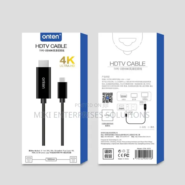 Onten Otn-9572 Type C to HDMI Cable