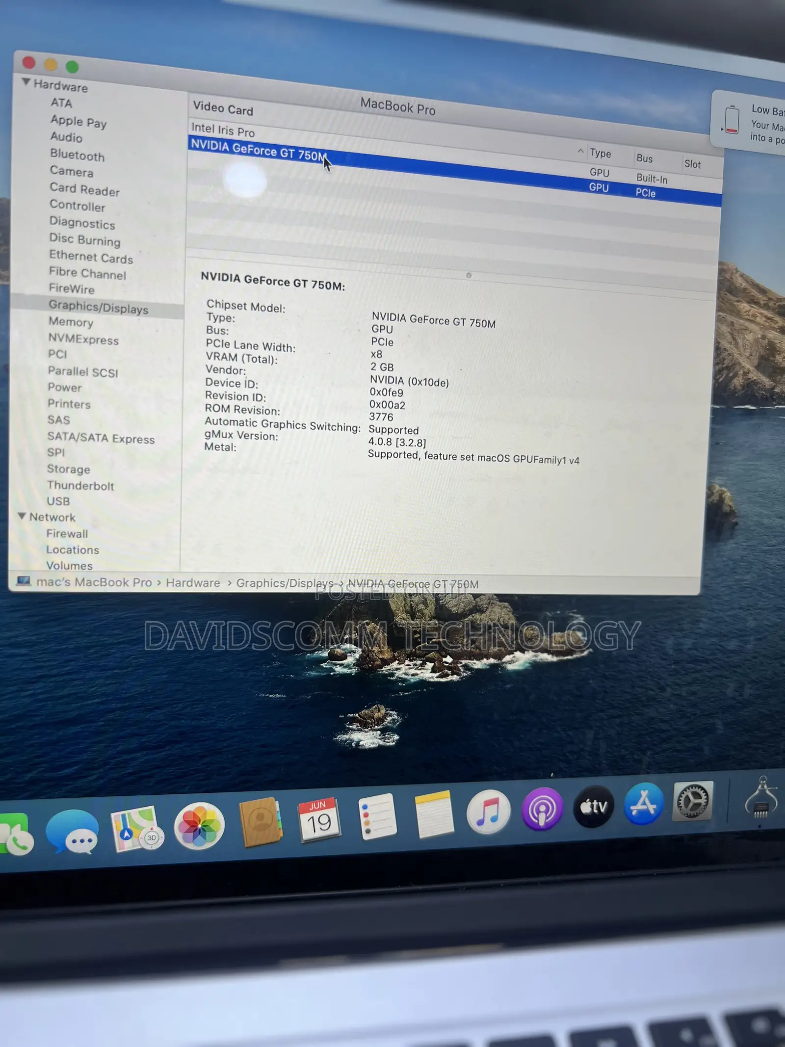 Laptop Apple MacBook Pro 2014 16GB Intel Core i7 SSD 512GB