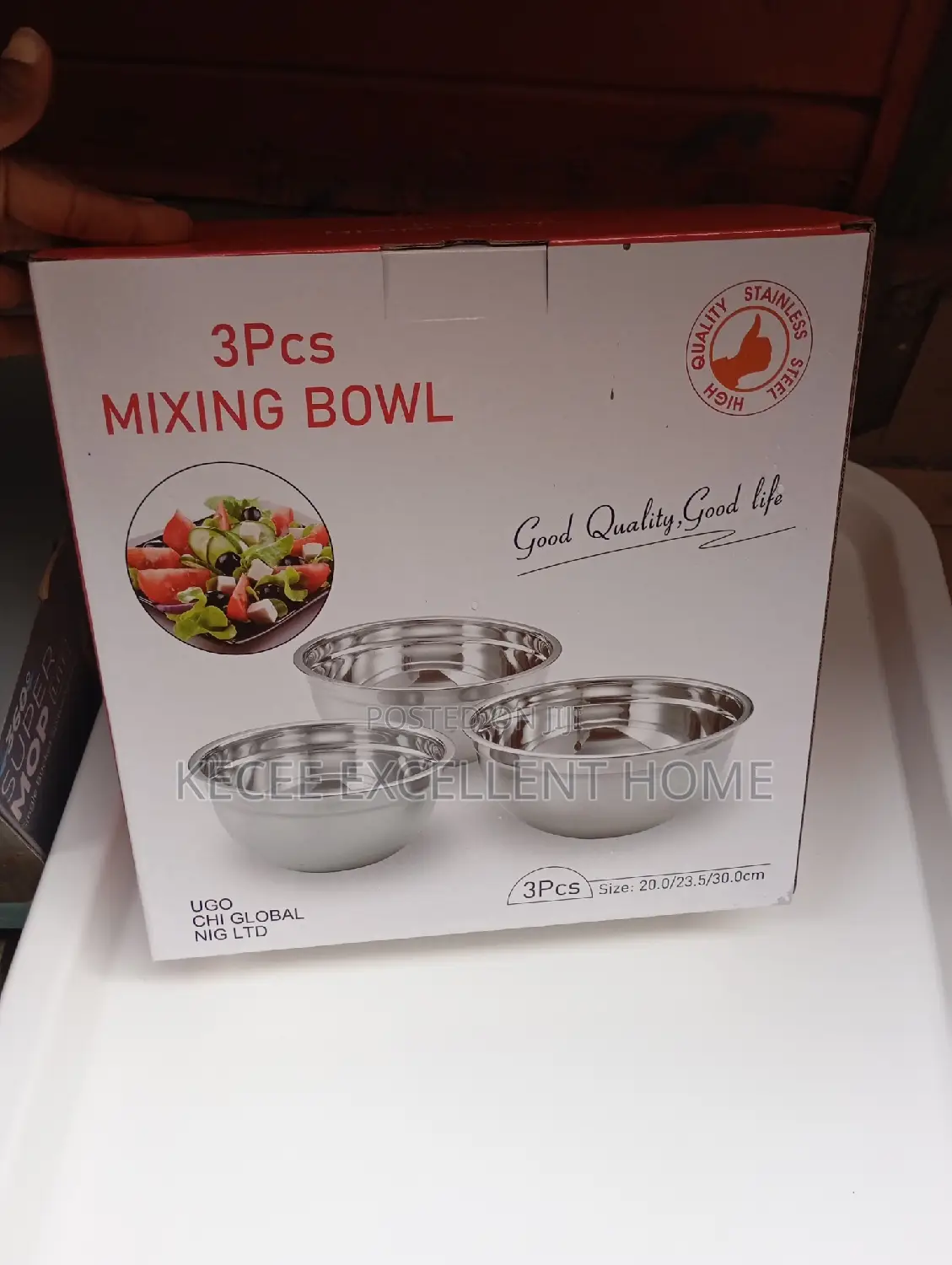 3 PCS Stainless Quality Bowl
