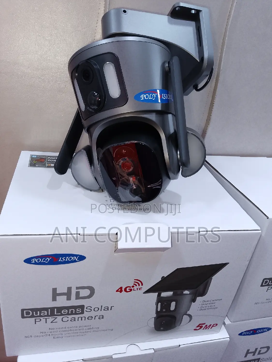Poly Vision 4g Dual Lens Solar PTZ Camera 5mp