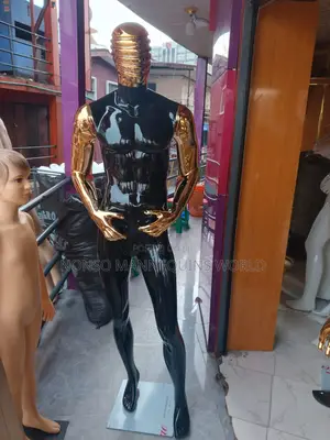 Imported Black and Gold Spider Face Male Mannequin