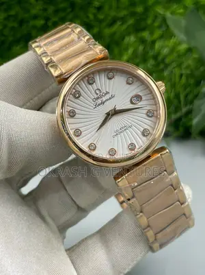 Omega (Ladymatic) Rose Gold Chain Watch for Women's