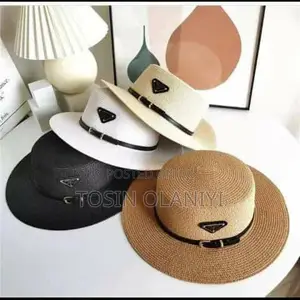 Quality Prada Boater Straw Hat