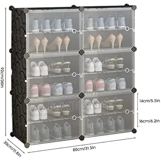 High Quality Shoe Rack Storage Shelf, 2column 6layer 24pair
