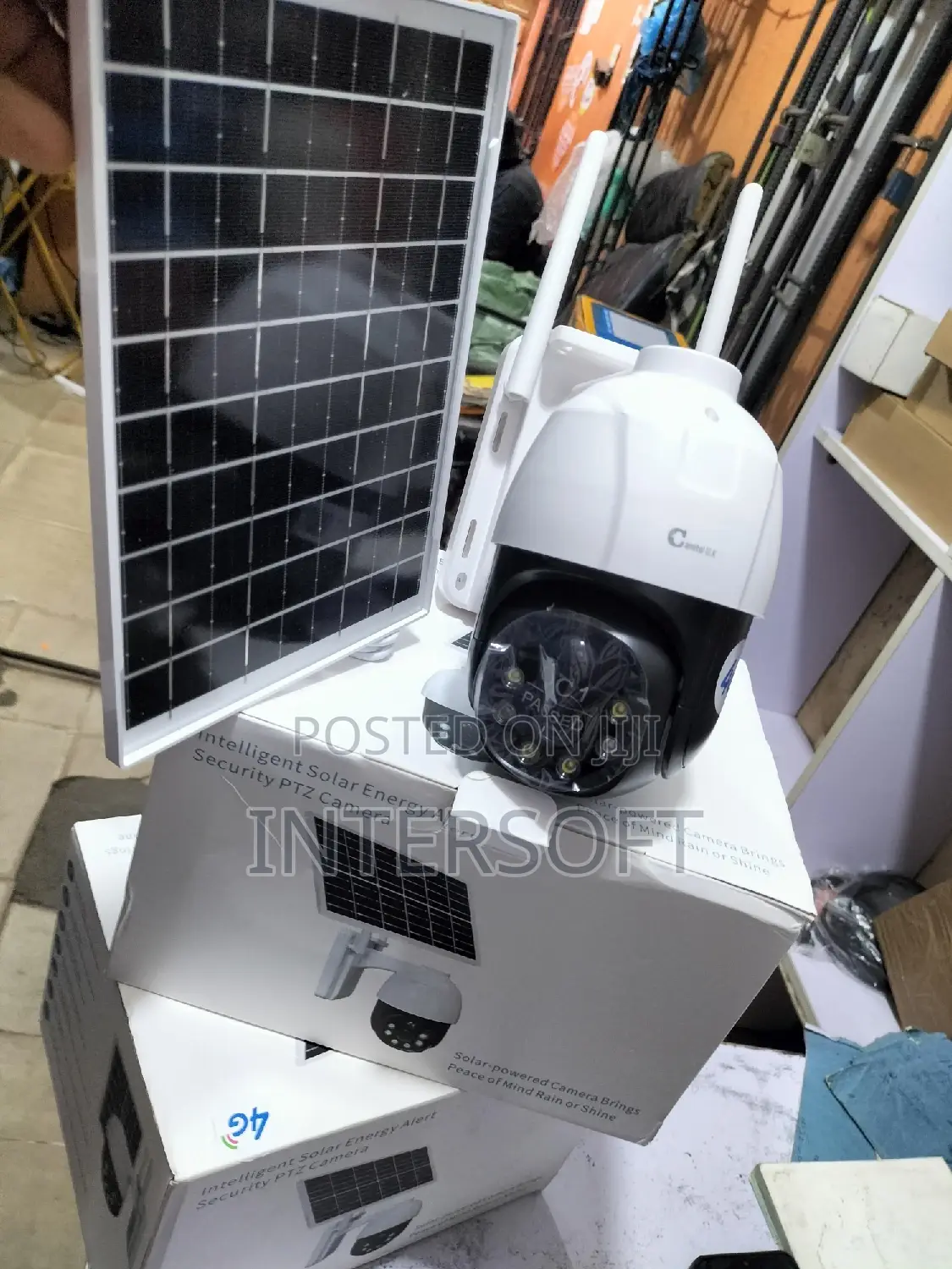 V380 Solar Power Cctv. PTZ 4g Solar Camera