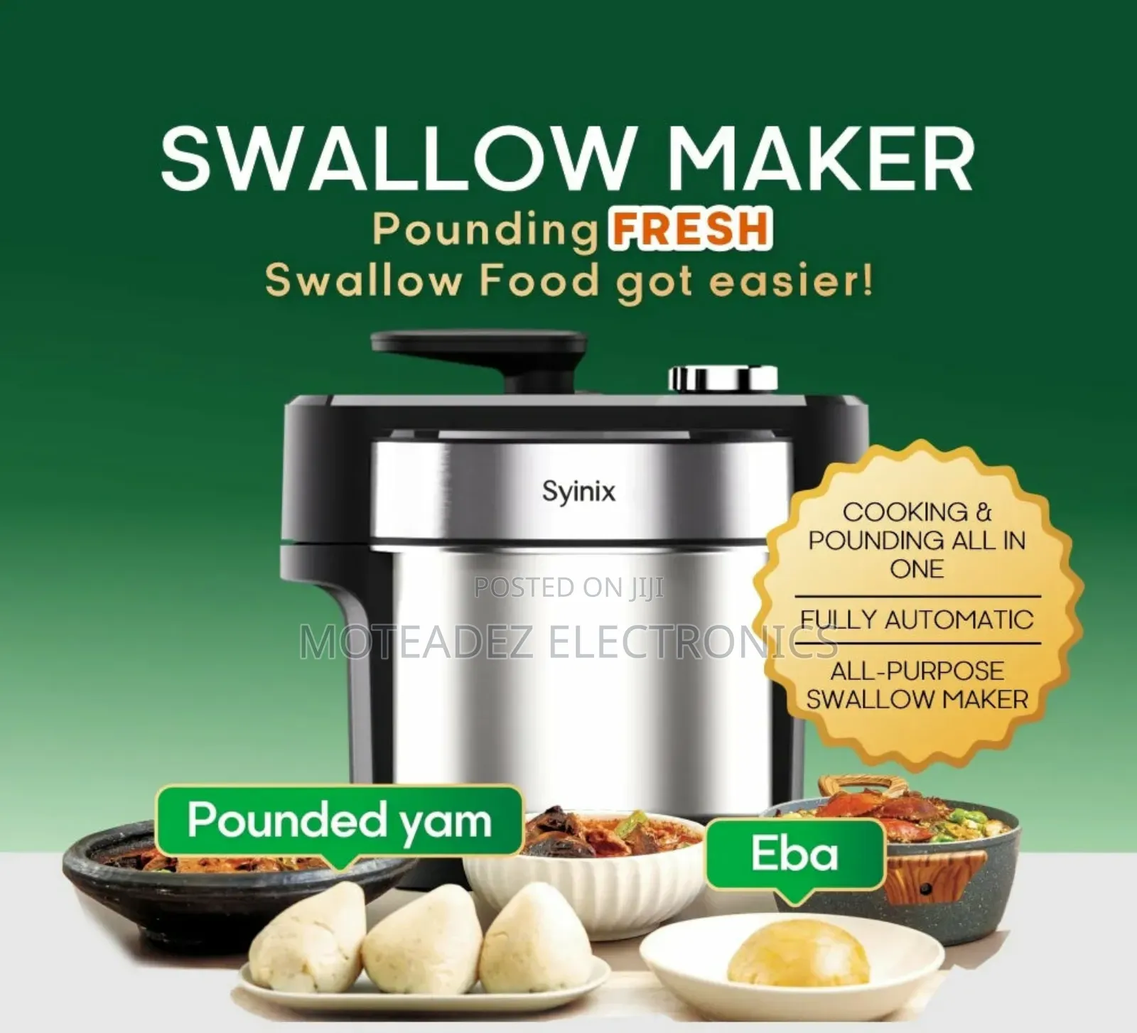 Syinix 5l Swallow Maker and Multipurpose Food Processor