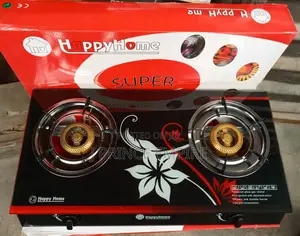 Happy Home Glass Table Top Gas Cooker - 2 Burner