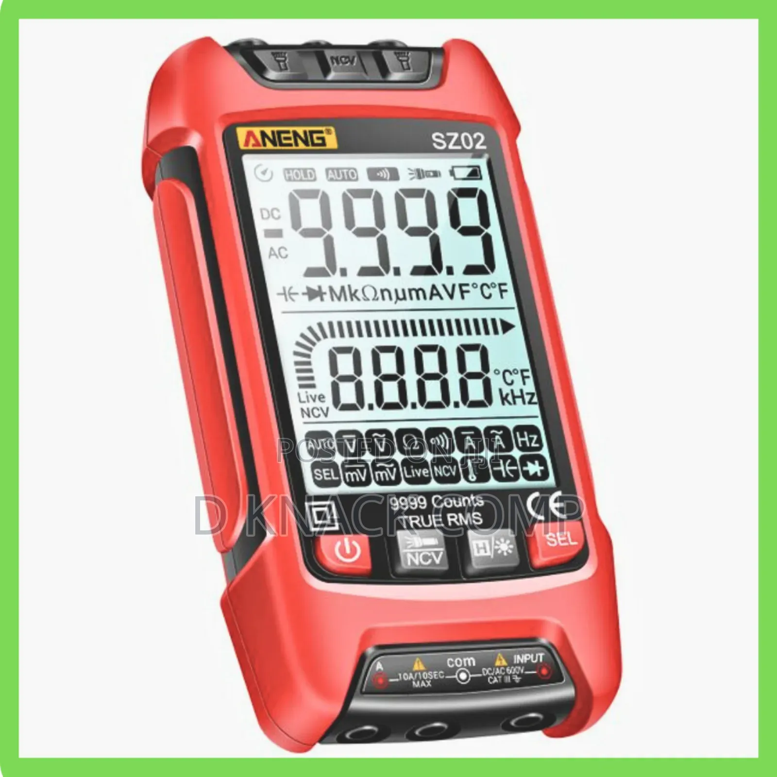 Sz02 Smart Digital Multimeter Auto Range 9999 Counts