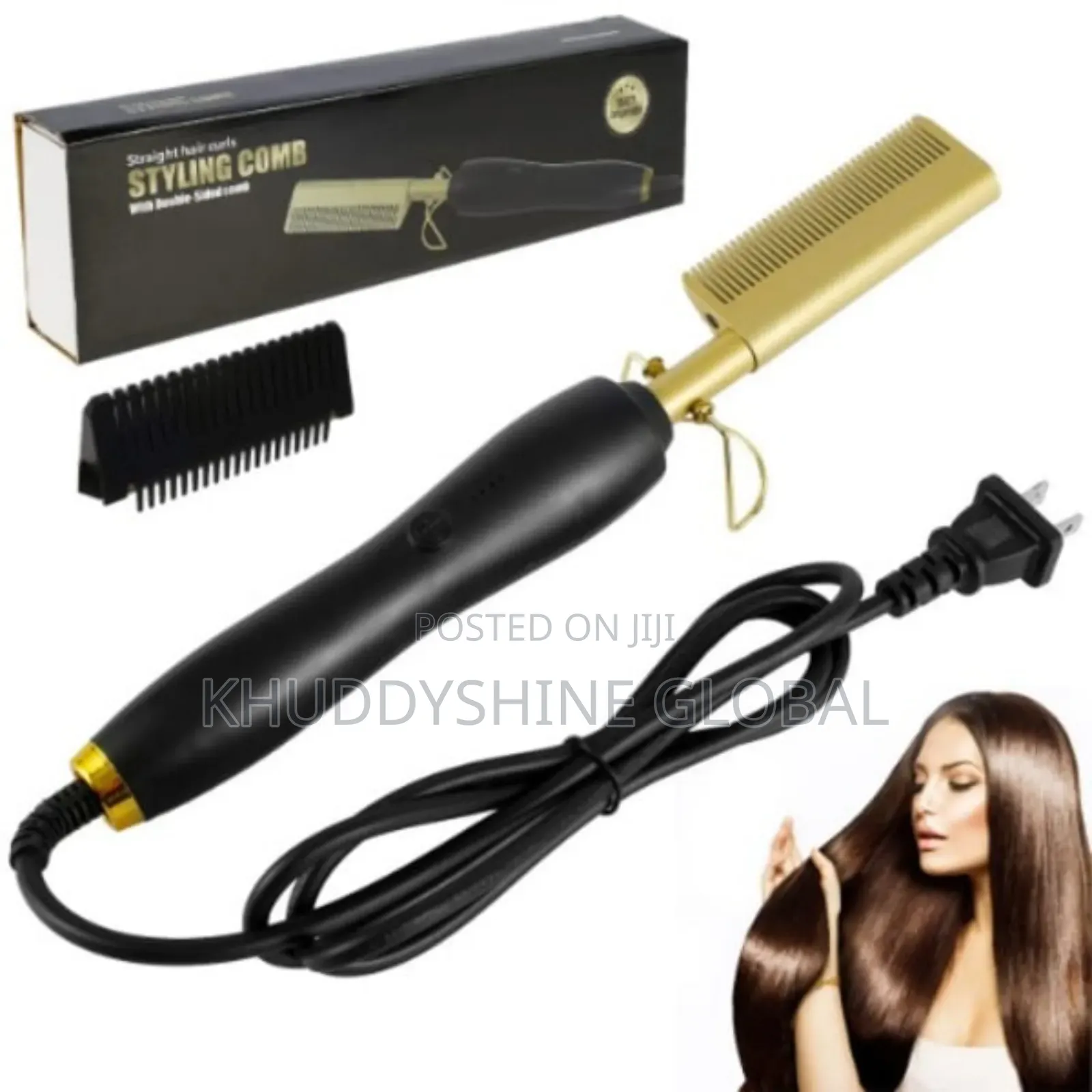 Straight Hair Curls Styling Hot Comb