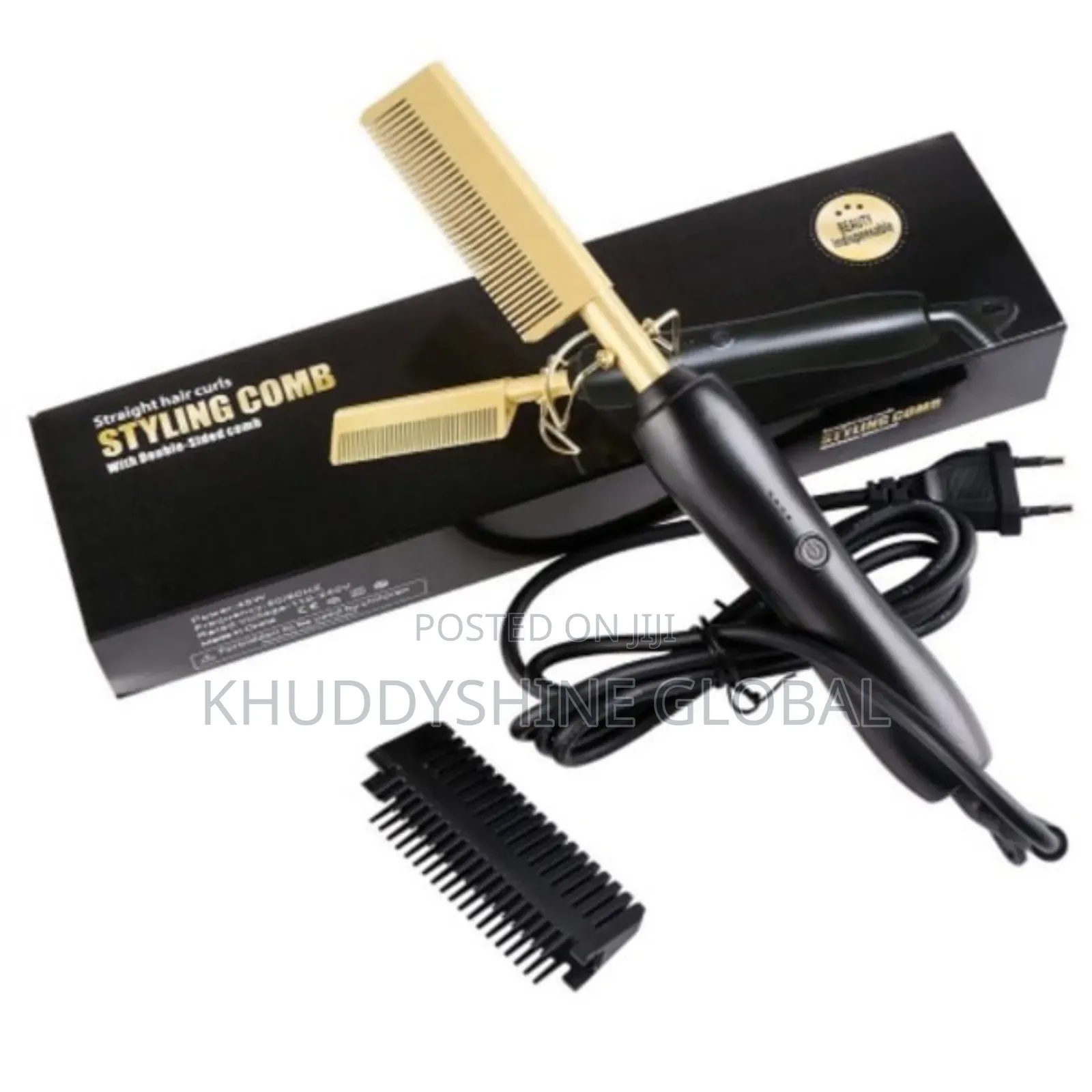 Straight Hair Curls Styling Hot Comb