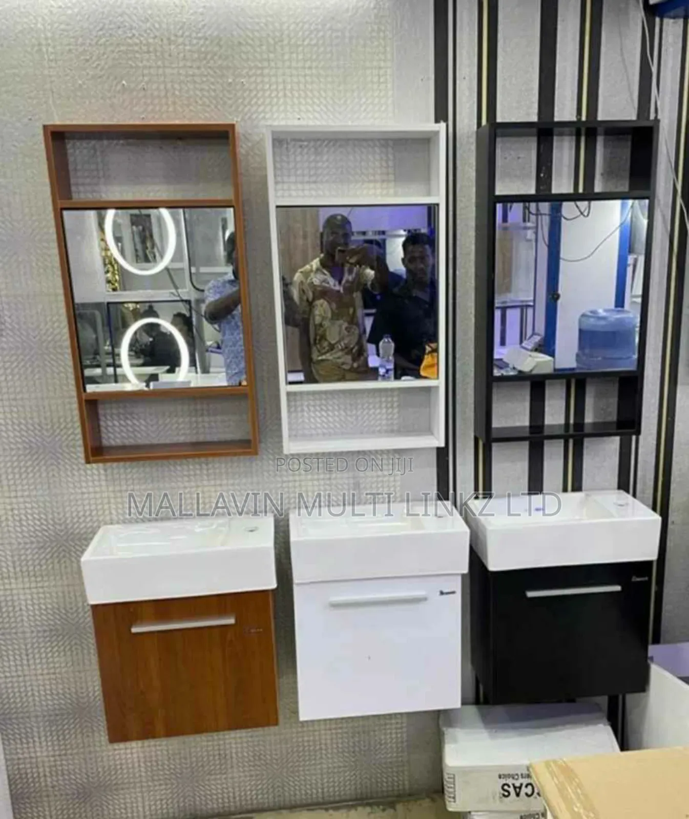 Mini Cabinet Basin With Mirrors