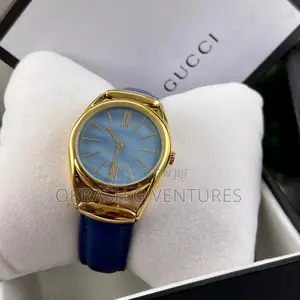 Photo - Gucci Gold Leather Strap Watch for Women's