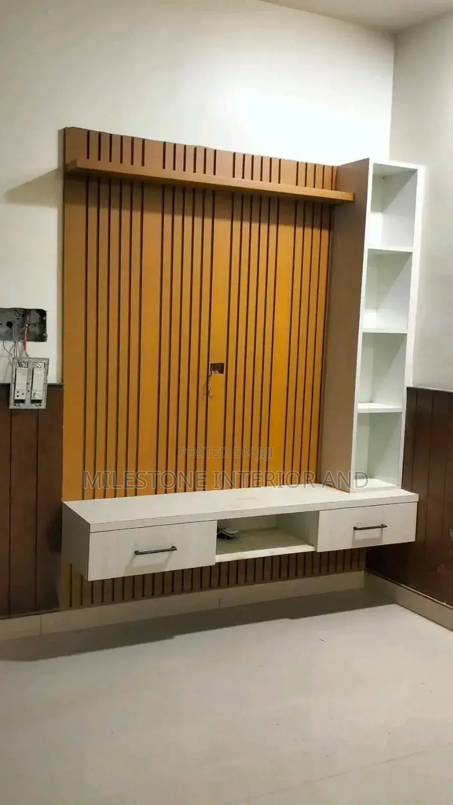 High Quality Tv Panel and Console With Shelves