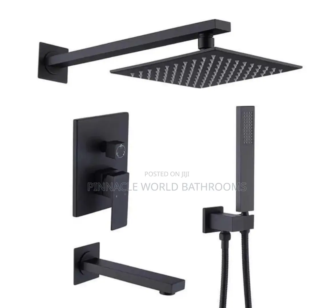 Matt Black Five [ 5 ]Ways Conduit Shower Mixer
