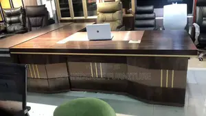 Executive Office Table With Golden Design