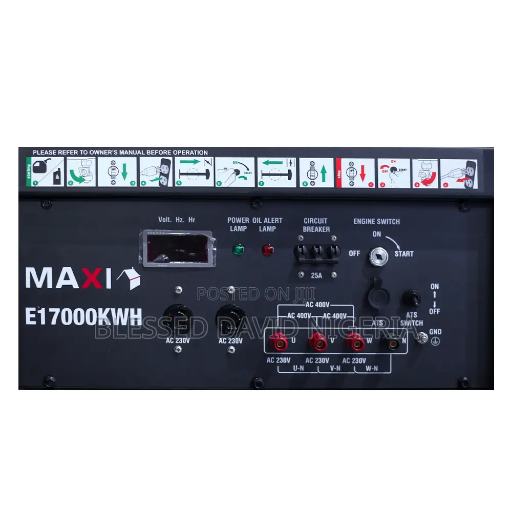 Maxi E17000KWH Generator 21.25 KVA - 3 PHASE