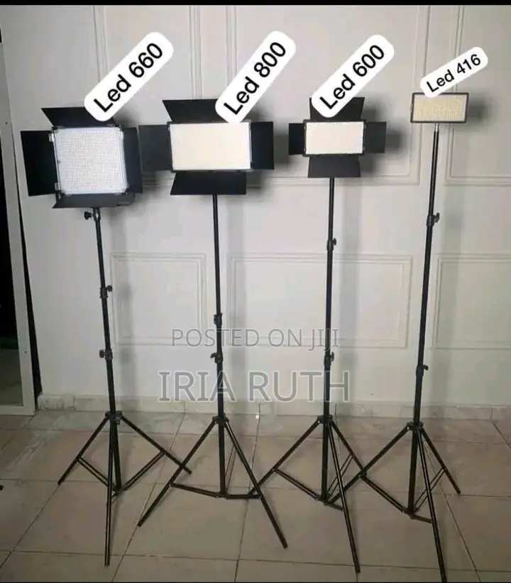 Led Lights, Tripods of Different Sizes