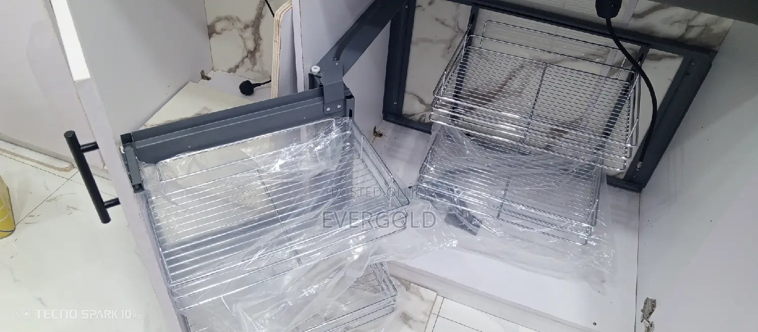 In Built Cabinet Magic Corner With Complete Accessories