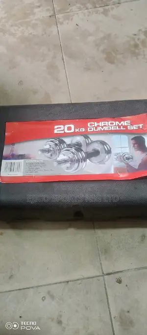 Brand New 20kg Adjustable Chrome Dumbbell With Extension