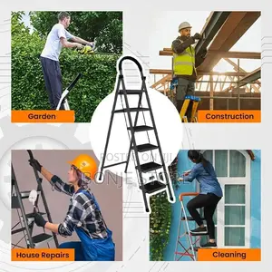 6 Step Foldable Ladder With Anti Slip Wide Sturdy Handgrip