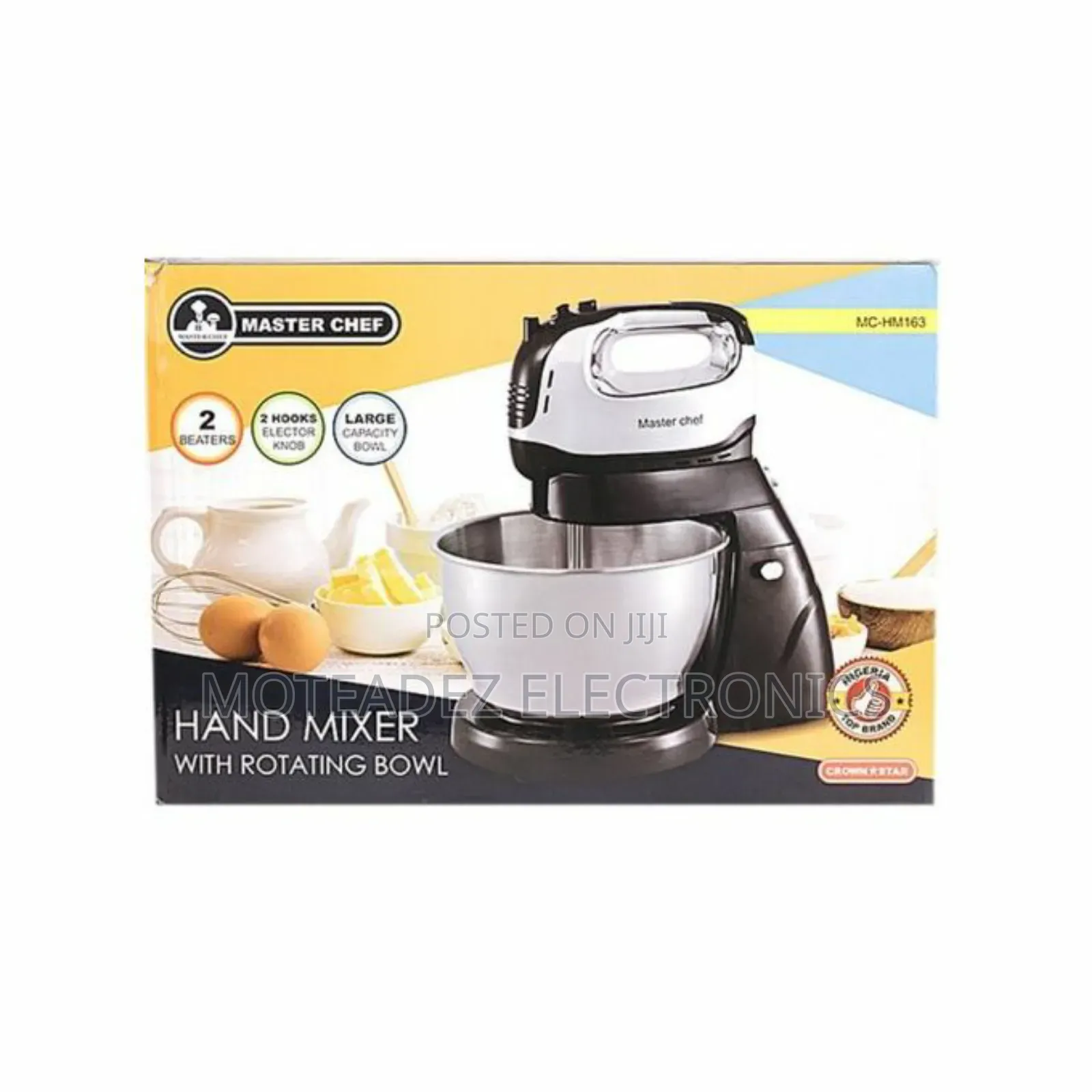 Master Chef 4l Electric Stand Cake Mixer With Rotating Bowl