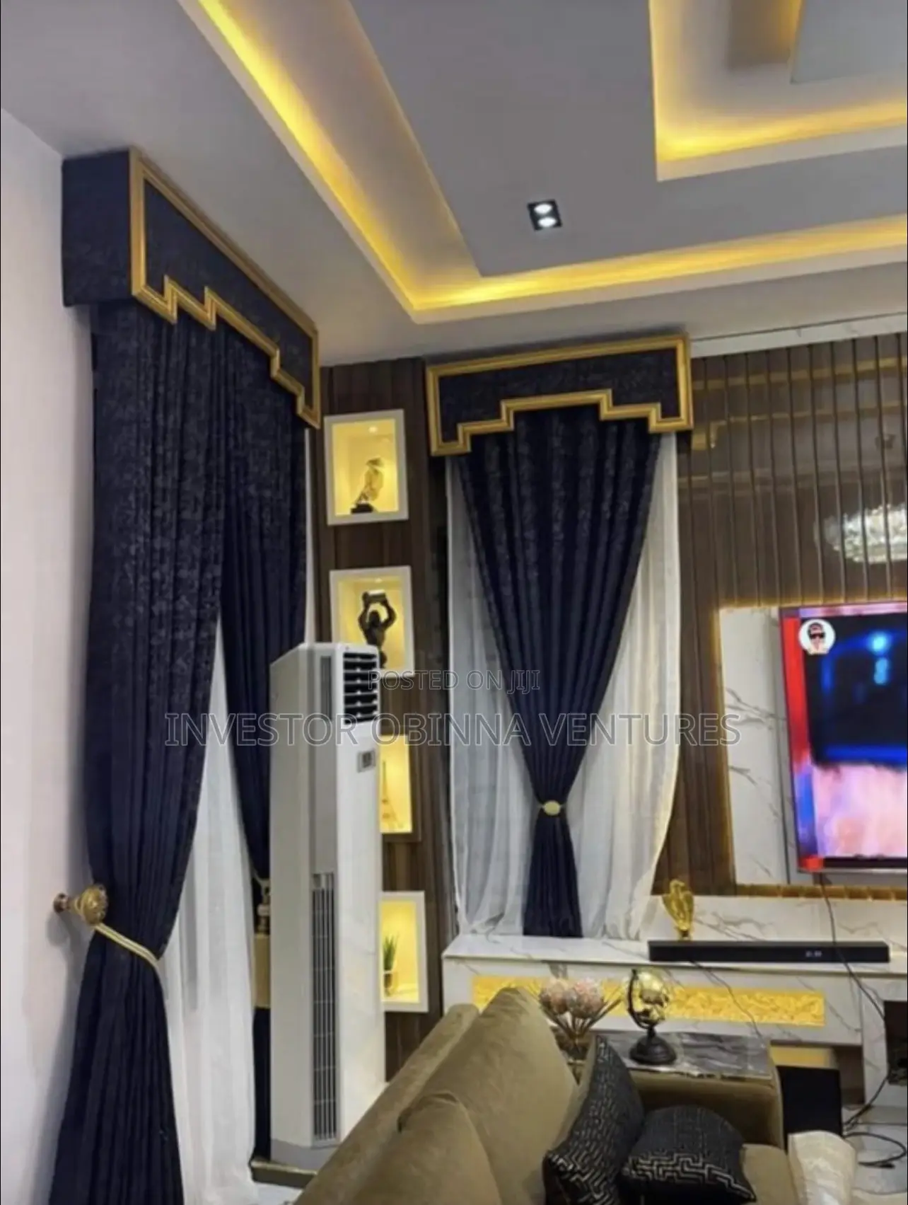 Luxury Curtains With Board- Measured in Yards