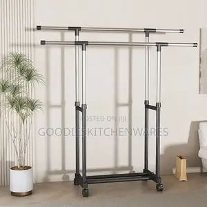 Double Pole Cloth Hanger With Longer Hand