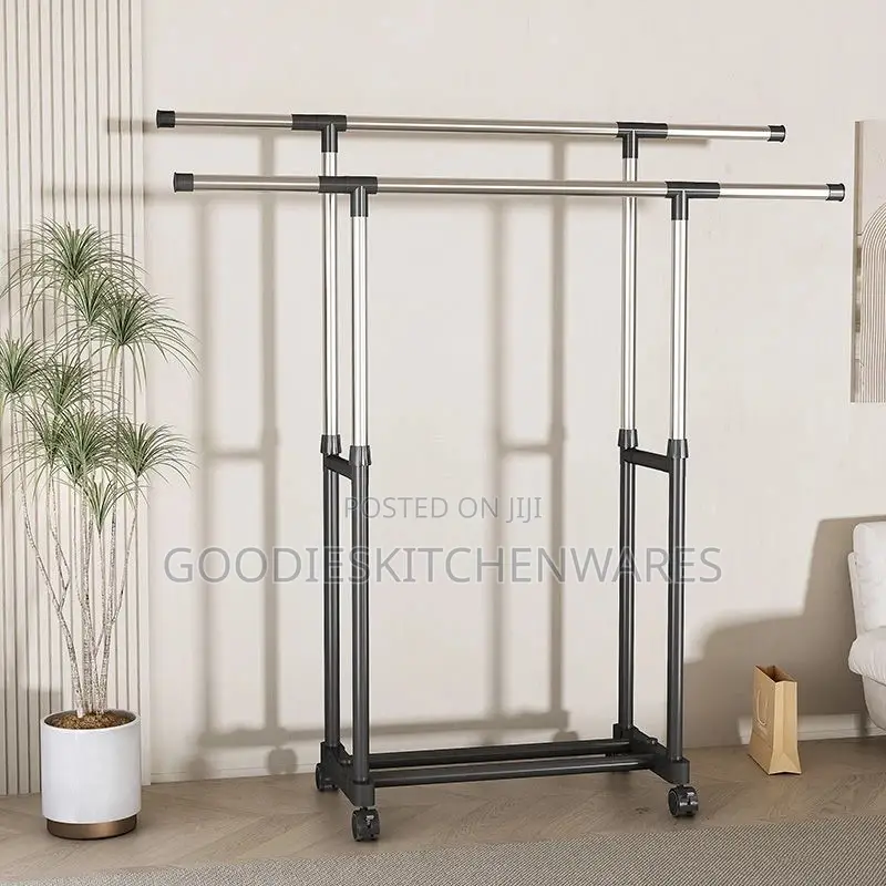 Double Pole Cloth Hanger With Longer Hand