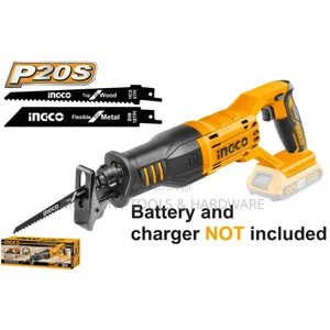 Ingco Reciprocating Saw Cordless 20V (SOLO) Incl 2pc Blades