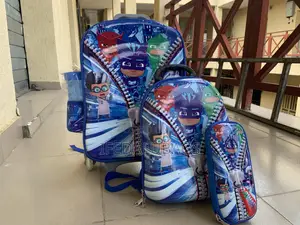 4n1 Kids Carton Character School Bag With Trolley