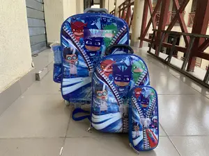4n1 Kids Carton Character School Bag With Trolley
