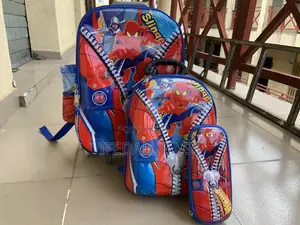 4n1 Kids Carton Character Trolley School Bag
