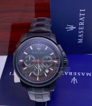 Original Maserati Chronograph Black Chain Watch Is Available