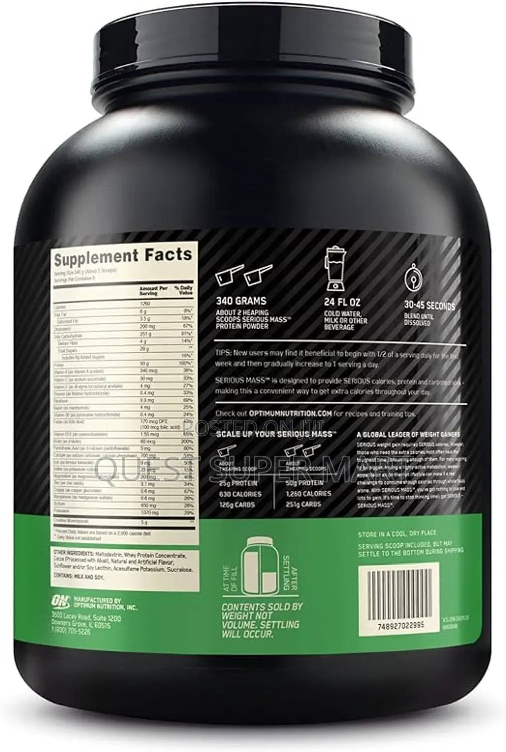 On Serious Mass Gainer (6lbs) Chocolate